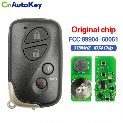 CN052036  Lexus LX570, RX350 2008+ Smart Key, 4Buttons, HYQ14AAB E Board 3370 , 315MHz 89904-60061 89904-60A00 Keyless Go