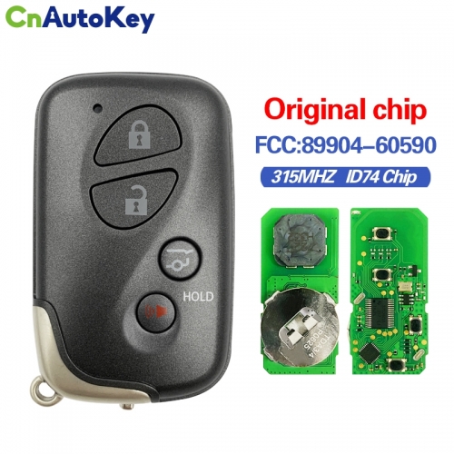 CN052037 Lexus GX460, RX350 2010+ Smart Key, 4Buttons, HYQ14ACX-5290 P1 98 4D-67, 315MHz 89904-60590 Keyless Go