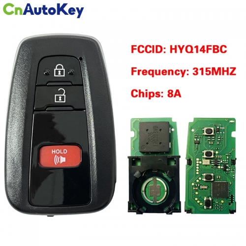 CN007191 for Toyota Prius 2016 2017 2018 2019 Keyless Smart Remote Key Fob HYQ14FBC 89904-47530 315MHz