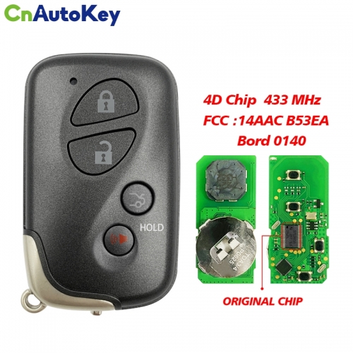 CN052050  Smart 4B Keyless Gehen Remote Key Fob 433MHz 4D Chip für Lexus LX570 GS450L GS430 LS460 GS300 IS350 FCC 14AAC B53EA Bord 0140