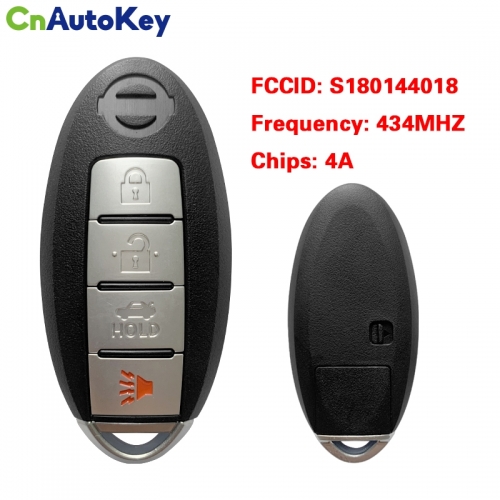 CN027063 Smart Remote Key Fob for Nissan New TEANA 2016 Year FSK434 MHz PCF7953XTT Chip 3+1 Button FCC ID S180144018