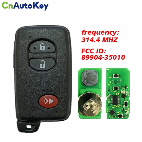 CN007209 Prius Toyota Prius 4Runner 2010+ Smart Key, 3Buttons, HYQ14ACX P1 98 4D-67, 315MHz Light Gray 89904-35010 Keyless Go