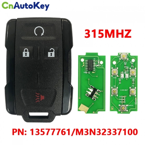 CN014443  2014-2019 GM / 4-Button Keyless Entry Remote / PN: 13577761 / M3N32337100 (AFTERMARKET)