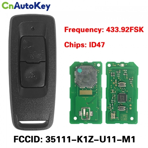 MK0019  For Honda pcx160 motorcycle smart key 35111-K1Z-U11-M1 For Honda PCX160, FORZA, NSS350, 2021-2024, Chip ID47, 433.92FSK