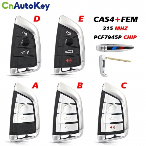 CN006117 3/4 Buttons PCF7945P CHIP 315 MHZ Car Smart Card Fob Remote Key For BMW X5 X6 F15 X6 F16 G30 7 Series G11 X1 F48 F39 CAS4 CAS4+ FEM