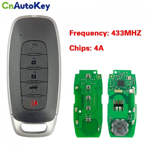 CN027106 FOR Nissan Pathfinder 2023 Smart Key Remote 4+1 Buttons 433 MHz 4A Chip FCC ID: KR5TXPZ3 P/N: 285E3-7LA7A