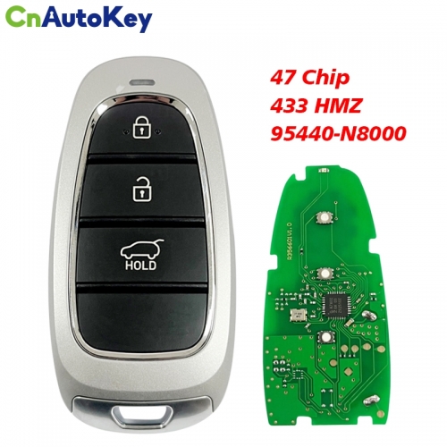 CN020267  Aftermarket 3 Button 47 Chip 433Mhz L Smart Card Key For 2021+ Hyundai Tucson Remote FCC ID 95440-N8000