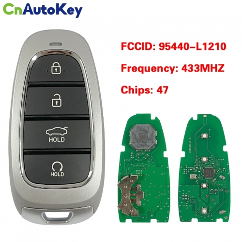 CN020157 Genuine Hyundai Sonata 2019-2020 Smart Key Remote 4 buttons 433 MHz Fcc idFOB-4F26 95440-L1210