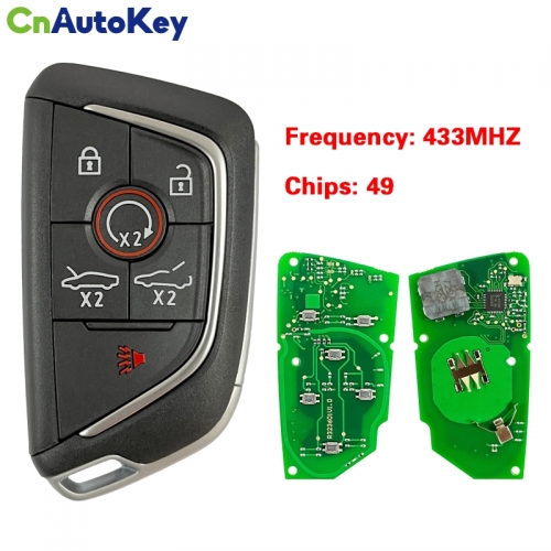 CN014115  Aftermarket 6 Button Remote for Chevrolet Corvette C8 2020, Smart Key Fob, 434MHz, P/N, 13538852, ID49 Chip, FCC YG0G20TB1