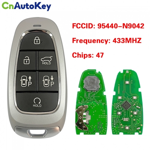 CN020266  Smart Key Replacement for Hyundai Tucson, Remote Control, 47 Chip, CN020266, 433MHz, FCCID 95440-N9042, TQ8-FOB-4F44, 2021