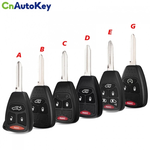 CS015043   For Dodge Dakota Durango Charger For Jeep Grand Cherokee Chrysler 300 Town Remote Fob Car Key Case 2/3/4/6 Buttons Shell OHT