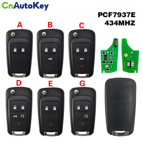 CN014058 2/3/4/5 BTN 434MHZ ID46 Chip Remote Car Key For Chevrolet Malibu Cruze Aveo Spark Sail Opel/Vauxhall