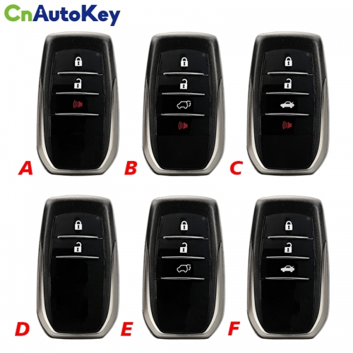 CS007095 Remote Key Fob Shell Case Housing For Toyota Fortuner Prado Camry Rav4 Highlander Crown Smart Keyless 234 Buttons