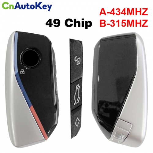 CN006124  OEM 2022-2023 BMW X1 X5 3 430 4 SERIES Smart Key Remote FOB IYZBK1 2701A-BK1 BK1 434MHZ/315MHZ ID49 434MHZ/315MHZ