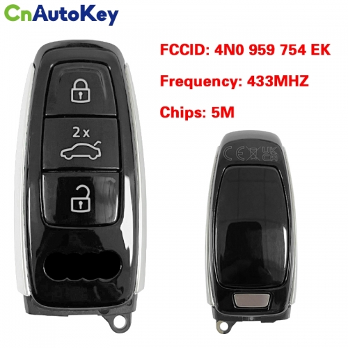 CN008107 MLB Original 3 buttons 433 MHz  5M Chip For Audi A8 2017-2021 Smart key Remote FCC ID 4N0 959 754 EK Keyless Go