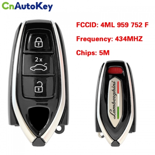 CN076003   OEM Smart Key Remote FOB For 2021 2022 Lamborghini URUS 433MHZ 5M Chip FCC 4ML 959 752 F Keyless Go