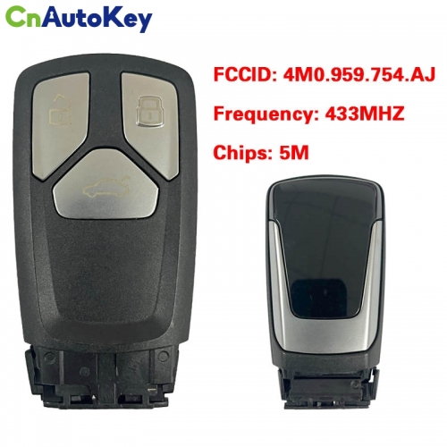 CN008050  MLB  Suitable for Audi Q7 original remote control key 3 buttons 433Mhz 5M chip FCC: 4M0 959 754 AJ Keyless GO