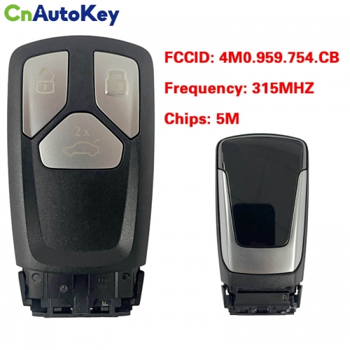 CN008145  MLB Suitable for Audi original remote control key 3buttons 315Mhz 5M chip FCC: 4M0 959 754 CB Keyless GO