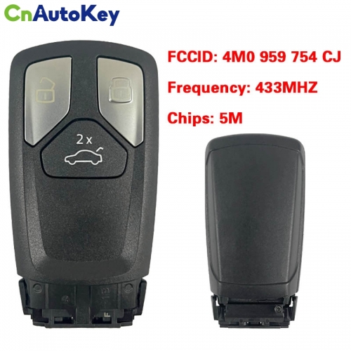 CN008162   MLB Original 3 Buttons for Audi A4 A5 Q5 Q7 remote control key 433Mhz 5M chip FCC: 4M0 959 754 CJ Keyless GO