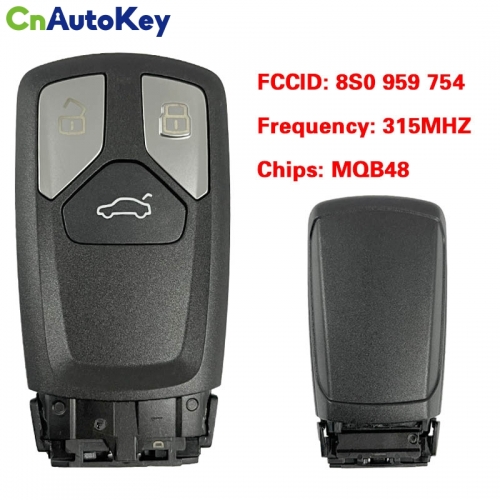 CN008172 Original 3 Buttons For Audi A3 Q2 Q3 TT Remote Control key 315Mhz MQB48 chip FCC: 8S0 959 754 Keyless GO