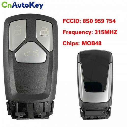 CN008171 Original 3 Buttons For Audi A3 Q2 Q3 TT Remote Control key 315Mhz MQB48 chip FCC: 8S0 959 754 Keyless GO