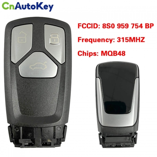CN008169 Original 3 Buttons For Audi A3 Q2 Q3 TT Remote Control key 315Mhz MQB48 chip FCC: 8S0 959 754 BP Keyless GO