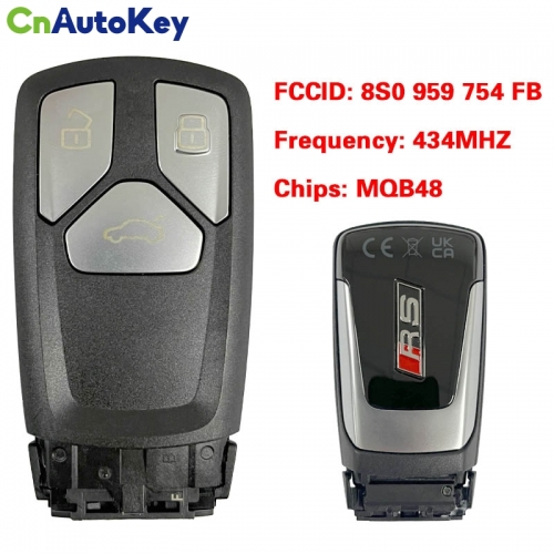 CN008167 Original 3 Buttons For Audi RS A3 Q2 Q3 TT Remote Control key 434Mhz MQB48 chip FCC : 8S0 959 754 FB Keyless GO