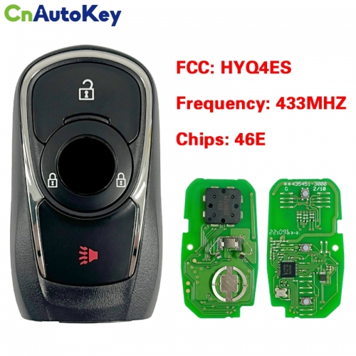 CN013032  2021-2023 Buick Encore 3+1Buttons  Remote Start Smart Key HYQ4ES 433MHZ  46E Chips