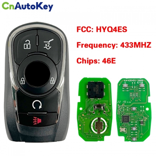 CN013033  2021-2023 Buick Encore 5+1Buttons Remote Start Smart Key HYQ4ES 433MHZ  46E  Chips