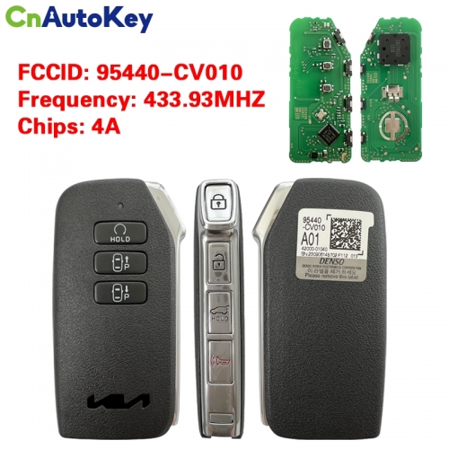 CN051191 Kia EV6 2022 Genuine Smart Remote Key 6+1 Buttons 433MHz 95440-CV010 4A Chip