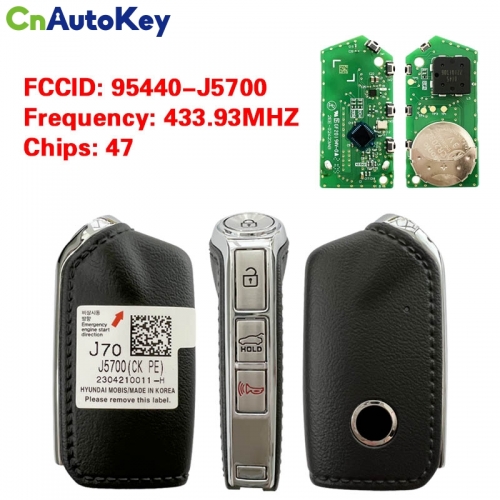CN051188  KIA Stinger 2021 Smart Remote Key 4 Button 433MHz 95440-J5700 47 Chip
