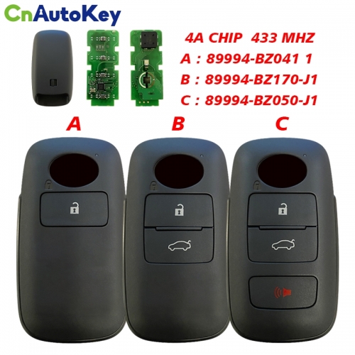 CN007313 Aftermarket Smart Key For Toyota  Raize Rocky  2/3/4 button 433mhz 4A Chip