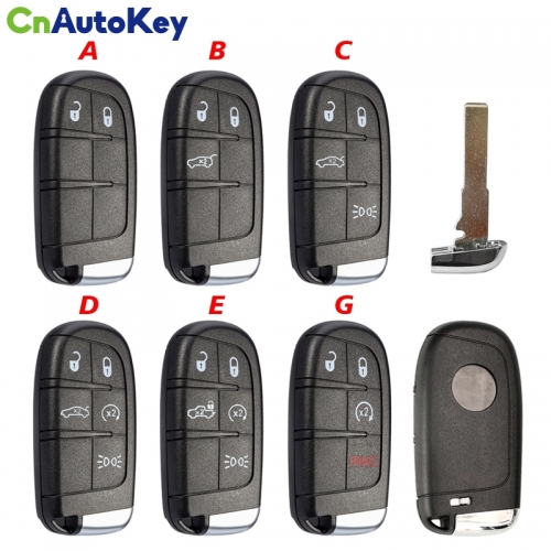 CS017021  3/4/5BTN Replacement Remote Smart Key Shell For Fiat 500 500L 500X Toro 2016 2017 2018 2019 Car Key Case SIP22 Blade