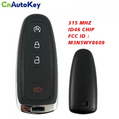 CN018106 4 Button Remote Smart Car Key 315Mhz ID46 Chip FCC M3N5WY8609 for Ford Explorer Edge Expedition Flex C-Max