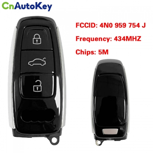 CN008176  MLB Original 3 buttons 434 MHz 5M Chip For Audi A8 2017-2021 Smart key Remote FCC ID 4N0 959 754 J Keyless Go