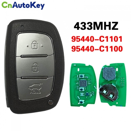 CN020288  Hyundai Sonata 2014-2017 Smart Key Remote 3 Buttons 433MHz 95440-C1101 95440-C1100NNA  FCCID: CQOFD00120