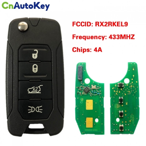 CN086032 for Jeep Renegade 2016 2017 2018 Remote Car Key Fob HITAG AES 433MHz RX2RKEL9