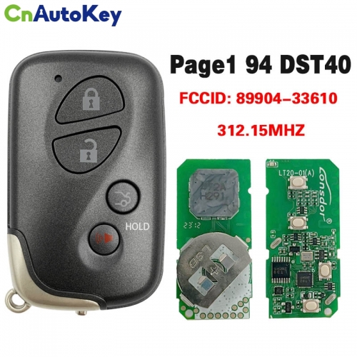 CN052049  Aftermarket Lexus IS350,ES350,GS460,LS4602006+Smart Key, 4Buttons,14AAE P1D44D-67, 89904-30G70 271451-0310 FSK ,312.15Mhz, Page1 94 DST40