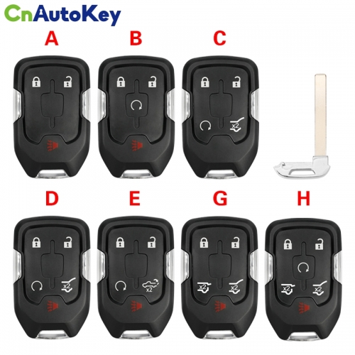 CS019012   Smart Keyless Fob Shell for Chevrolet Tahoe Silverado Suburban Tahoe GMC Sierra Acadia Terrain YUKON Remote Key Case