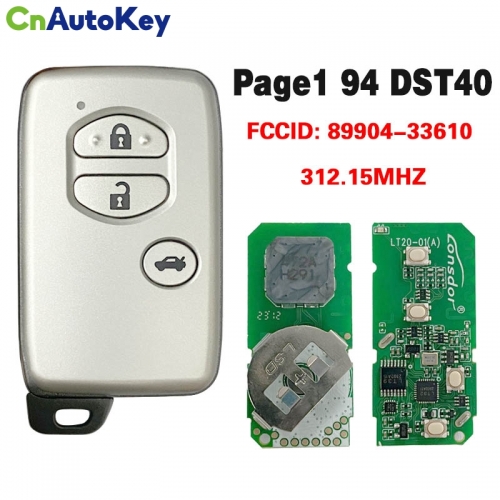 CN007180 For Toyota Camry Crown Majesta Markx Smart Key FSK ,312.15Mhz, Page1 94 DST40 Chip Fcc Id Page1 D4 89904-33610 89904-33160 271451-0310 2006 M