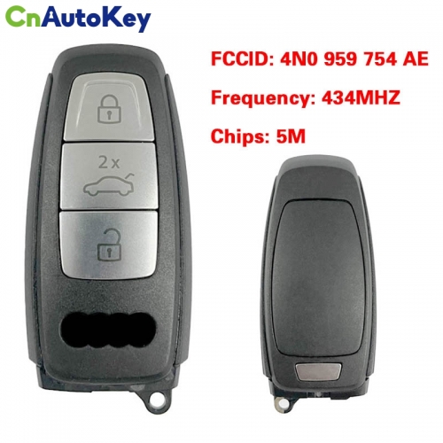 CN008185  MLB Original 3 Button 434MHZ 5M Chip for Audi A8 2017-2021 Smart Key Remote Control FCC ID 4N0 959 754 AE Keyless Go