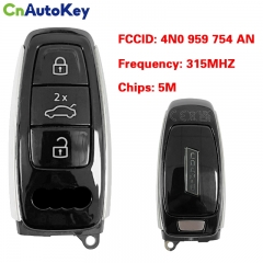 CN008134  MLB Original 3 Button Audi E-tron 5M Chip for Audi A8 2017-2021 Smart Key Remote Control FCC ID 4N0 959 754 AN Keyless Go