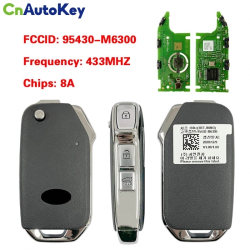 CN051174  GENUINE KIA CERATO 2018-2020 REMOTE HEAD FLIP KEY 3BUTTONS 433MHZ - 95430-M6300