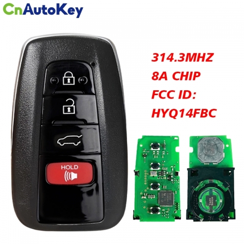 CN007183 314.3MHz 8A Chip 8990H-0R010 HYQ14FBC P1 AA Smart 3+1 4 Button Proximity Remote for Toyota RAV4 2019 2020 2021