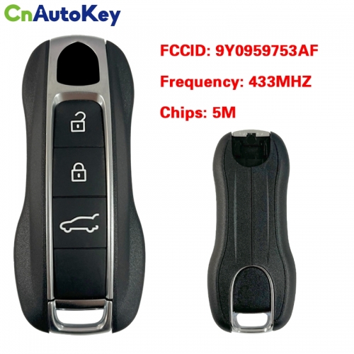 CN005034 3 Button  Auto Smart Remote Car Key For Porsche Remote/ Frequency : 433MHZ / FCC ID: 9Y0959753AF / 5M Chip / Keyless GO