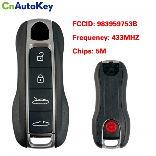 CN005029 OEM 4+1Buttons  Auto Smart Remote Car Key For Porsche Remote/ Frequency: 433MHz / 5M Chips / FCC ID: 983959753B/ Keyless GO