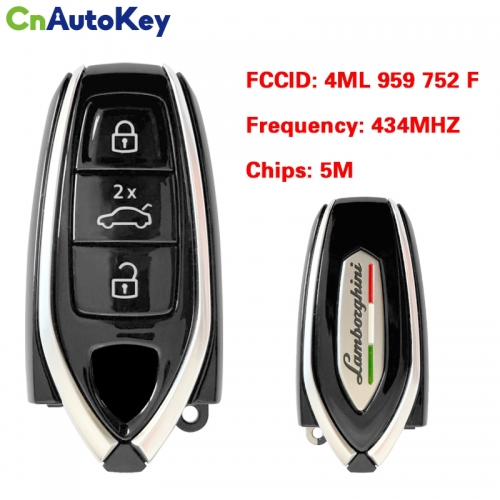 CN076003   OEM Smart Key Remote FOB For 2021 2022 Lamborghini URUS 433MHZ 5M Chip FCC 4ML 959 752 F Keyless Go