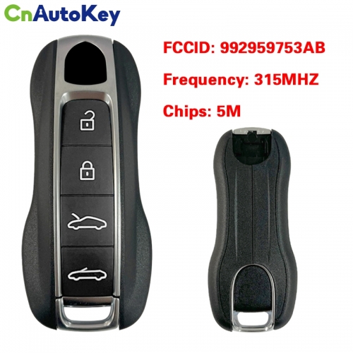 CN005038  OEM 4 Button Auto Smart Remote Car Key For Porsche Remote/ Frequency : 315MHZ / FCC ID: 992959753AB / 5M Chip / Keyless GO