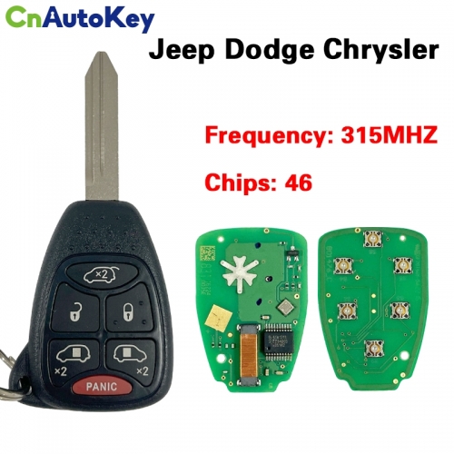CN087062  Suitable for Jeep Dodge Chrysler 5+1 smart remote key 315MHZ 46 chip