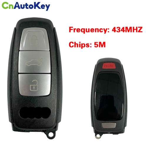 CN008197 Original 3+1 Button 434MHZ 5M Chip for Audi A8 2017-2021 Smart Key Remote Control Keyless Go